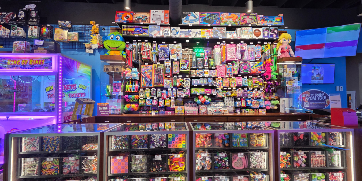Well Stocked & Organized Redemption Room Counter
