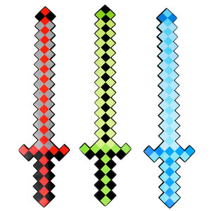 Foam Pixel Sword 24In Asmt