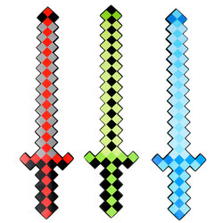 Foam Pixel Sword 24In Asmt