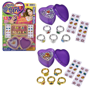 Glitter Girl Rings And Gems