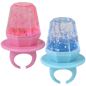 Giant Glitter Gem Ring Asmt