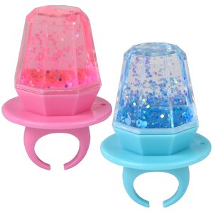 Giant Glitter Gem Ring Asmt