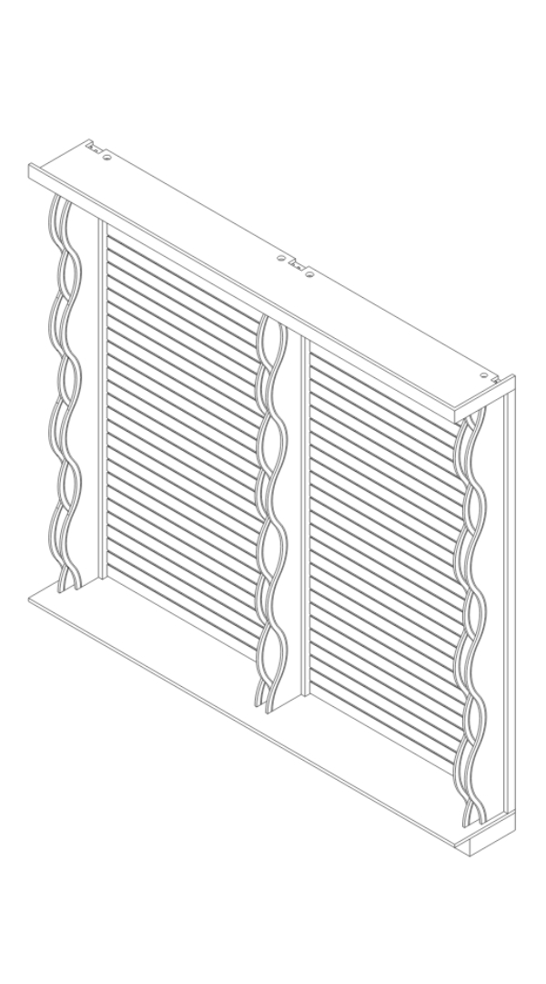 Illuminated Slatwall Cloud Dividers